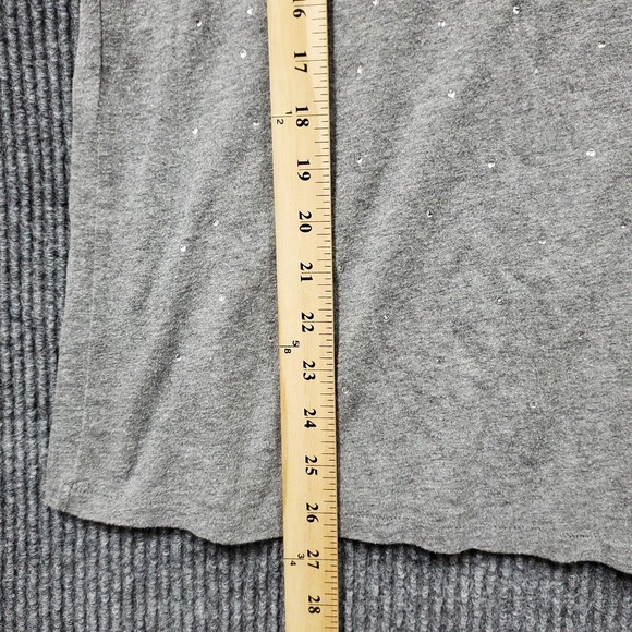 Victoria Secret Pink Blouse Top Sequins Bling Gray Red Utah Logo Womens Large - Picture 11 of 12